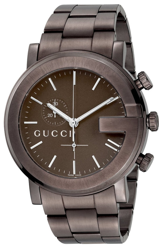 Buy Shop Gucci G Chrono Brown Dial Brown Steel Strap Watch For Men - YA101341 USA Online
