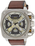 Buy Shop Diesel BAMF Chronograph Beige Dial Brown Leather Strap Watch For Men - DZ7343 USA Online