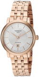 Tissot T Classic Carson Premium White Dial Rose Gold Steel Strap Watch for Women - T122.207.33.031.00