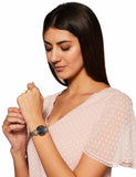 Buy Shop Emporio Armani Gianni T-Bar Black Dial Rose Gold Strap Watch For Women - AR11145 USA Online