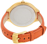 Buy Shop Michael Kors Runway Quartz Gold Dial Orange Leather Strap Watch For Women - MK2275 USA Online