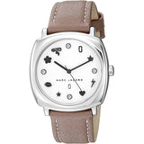 Buy Shop Marc Jacobs Mandy Silver Dial Brown Leather Strap Watch for Women - MJ1563 USA Online