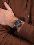 Buy Shop Fossil Townsman Automatic Black Dial Brown Leather Strap Watch for Men - ME3061 USA Online