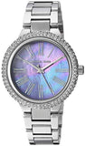 Buy Shop Michael Kors Taryn Mother of Pearl Purple Dial Silver Steel Strap Watch For Women - MK6562 USA Online