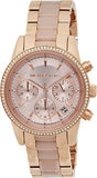 Buy Shop Michael Kors Ritz Chronograph Rose Gold Dial Two Tone Steel Strap Watch for Women - MK6307 USA Online