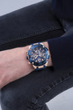 Buy Shop Guess Navigator Chronograph Blue Dial Blue Rubber Strap Watch for Men - GW0264G4 USA Online