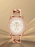Buy Shop Fossil Riley White Dial Sand Leather Strap Watch for Women - ES3466 USA Online