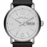 Buy Shop Marc Jacobs Fergus White Dial Black Leather Strap Watch for Men - MBM5076 USA Online