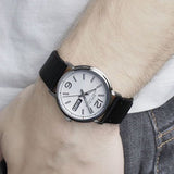 Buy Shop Marc Jacobs Fergus White Dial Black Leather Strap Watch for Men - MBM5076 USA Online