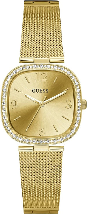 Buy Shop Guess Tapestry Diamonds Gold Dial Gold Mesh Bracelet Watch for Women - GW0354L2 USA Online
