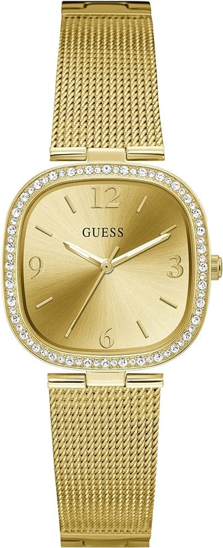 Buy Shop Guess Tapestry Diamonds Gold Dial Gold Mesh Bracelet Watch for Women - GW0354L2 USA Online
