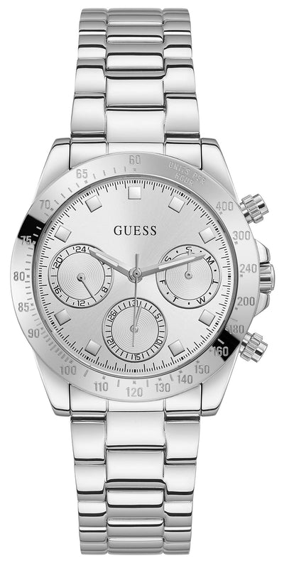 Buy Shop Guess Eclipse Multi Function Silver Dial Silver Steel Strap Watch for Women - GW0314L1 USA Online