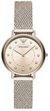 Buy Shop Emporio Armani Kappa Pink Dial Pink Mesh Bracelet Watch For Women - AR11129 USA Online