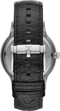 Buy Shop Emporio Armani Renato Analog Black Dial Black Leather Strap Watch For Men - AR8035 USA Online