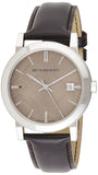 Burberry The City Gold Dial Brown Leather Strap Watch for Men - BU9011