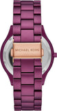 Buy Shop Michael Kors Slim Runway Quartz Purple Dial Purple Steel Strap Watch For Women - MK4507 USA Online