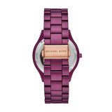 Buy Shop Michael Kors Slim Runway Quartz Purple Dial Purple Steel Strap Watch For Women - MK4507 USA Online