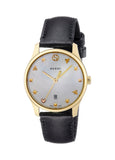 Buy Shop Gucci G-Timeless Mother of Pearl Dial Black Leather Strap Watch For Women - YA126589 USA Online