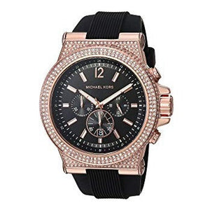 Buy Shop Michael Kors Dylan Chronograph Black Dial Black Rubber Strap Watch For Women - MK8557 USA Online