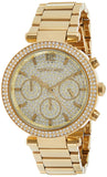 Buy Shop Michael Kors Parker Gold Dial Gold Steel Strap Watch for Women - MK5856 USA Online