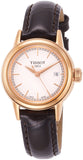 Buy Shop Tissot Carson Lady Steel Quartz Brown Leather Strap Watch For Women - T085.210.36.011.00 USA Online