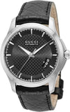 Buy Shop Gucci G Timeless Quartz Black Dial Black Leather Strap Watch for Men - YA126413 USA Online