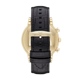 Buy Shop Emporio Armani Luigi Chronograph Black Dial Black Leather Watch For Men - AR1917 USA Online