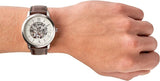 Buy Shop Fossil Neutra Automatic Skeleton White Dial Brown Leather Strap Watch for Men - ME3184 USA Online