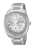 Gucci G Timeless GG2570 Silver Dial Silver Steel Strap Watch For Men - YA142402