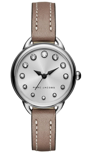 Buy Shop Marc Jacobs Betty White Dial Brown Leather Strap Watch for Women - MJ1480 USA Online