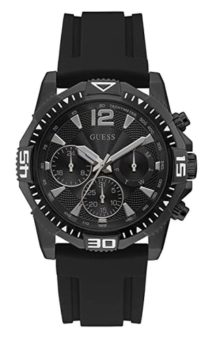 Buy Shop Guess Commander Black Dial Black Rubber Strap Watch for Men - GW0211G3 USA Online