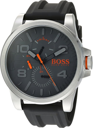 Buy Shop Hugo Boss Detroit Sport Analog Grey Dial Grey Rubber Strap Watch For Men - 1550007 USA Online