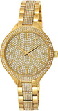Buy Shop Michael Kors Slim Runway Crystals Gold Dial Gold Steel Strap Watch for Women - MK3632 USA Online