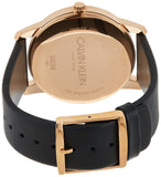 Buy Shop Calvin Klein City Quartz Grey Dial Black Leather Strap Watch for Men - K2G2G6C3 USA Online