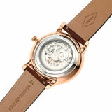 Buy Shop Fossil Neutra Automatic Skeleton Black Dial Brown Leather Strap Watch for Men - ME3195 USA Online
