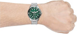 Buy Shop Fossil FB-03 Chronograph Green Dial Silver Steel Strap Watch for Men - FS5726 USA Online