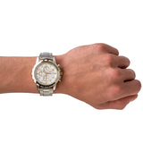 Buy Shop Fossil Dean Chronograph White Dial Silver Steel Strap Watch for Men - FS4795 USA Online