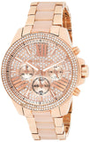 Michael Kors Wren Crystals Rose Gold Dial Rose Gold Steel Strap Watch for Women - MK6096