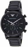 Buy Shop Emporio Armani Luigi Chronograph Black Dial Black Stainless Steel Watch For Men - AR1895 USA Online