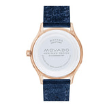 Buy Shop Movado Heritage Celestograf White Mother of Pearl Dial Blue Leather Strap Watch For Women - 3650011 USA Online