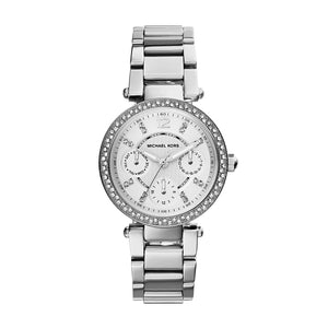 Buy Shop Michael Kors Parker Silver Dial Silver Steel Strap Watch for Women - MK5615 USA Online