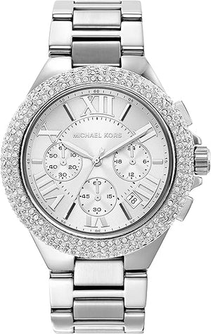Buy Shop Michael Kors Camille Crystals Quartz Silver Dial Silver Steel Strap Watch for Women - MK6993 USA Online