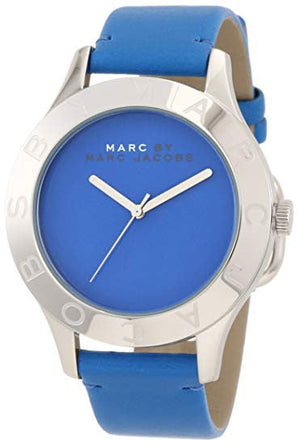 Marc Jacobs Blade Blue Dial Blue Leather Strap Watch for Women - MBM1202