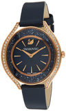 Buy Shop Swarovski Crystalline Aura Blue Dial Blue Leather Strap Watch for Women - 5519447 USA Online