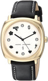 Buy Shop Marc Jacobs Mandy White Dial Black Leather Strap Watch for Women - MJ1564 USA Online