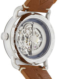 Buy Shop Fossil Commuter Automatic Skeleton Blue Dial Brown Leather Strap Watch for Men - ME3159 USA Online