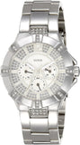 Buy Shop Guess Vista Diamonds Silver Dial Silver Steel Strap Watch for Women - W12080L1 USA Online