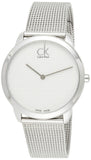 Buy Shop Calvin Klein Minimal White Dial Silver Mesh Bracelet Watch for Men - K3M2112Y USA Online