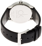 Buy Shop Calvin Klein Minimal Silver Dial Black Leather Strap Watch for Women - K3M221C6 USA Online
