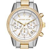 Buy Shop Michael Kors Ritz White Dial Two Tone Steel Strap Watch for Women - MK6474 USA Online
